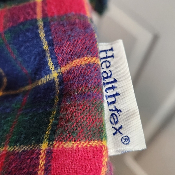 Healthtex Size 5 Girls Kids Plaid/Button Down Ruffled Collar Colorful - Picture 4 of 7